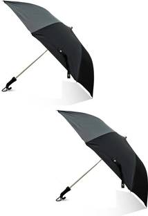 Rajani BYE 1 GET 1 Mono Silver Black Umbrella FOR UNISEX Umbrella
