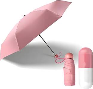 HyperOn Portable Capsule Windproof Double Layer Light Pocket Size | UV Protection & Rain Umbrella