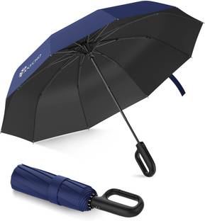 Anycho Folding Umbrella With Carabiner Handle Big Umbrella for Travel Rainy Umbrella Umbrella