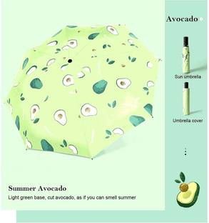KEKEMI 3 Fold Fruit Manual Sun & Rain Umbrella