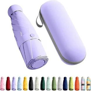 Cairoman Mini Umbrella with Case for Men & Women Travelling UV Protect Fabric for Summer Umbrella