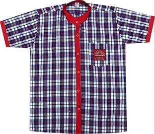AMBIKASTORES Red, White Uniform Shirt
