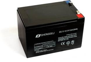 shengdeli SLD-12-12V 12AH at C20 SMF Emergency Battery for Use in Any Suitable Vehicle/ UPS/ Solar/ E-Bike/ Mini Inverter and More Instruments 12 V Offline/Standby Rack-mount Model UPS 2 Outlet Plugs