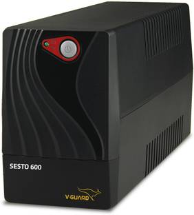 V-Guard Sesto 600 230 V Line-interactive Tower Model UPS with Overload Protection 4 Outlet Plugs