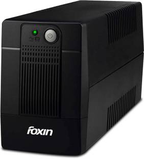 Foxin FPS 755 FPS-755 Ideal UPS for PC | Laptops | Gaming | LED Indicator, Battery Protection. 240 V Offline/Standby Tower Model UPS with Overload Protection 3 Outlet Plugs