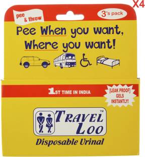 TRAVEL LOO Packs of 12 urine bags Urine Pot