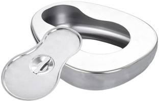 HCG Healthcure generation Stainless Steel Bed Pan with Lid | Medical Urine Pot for Elderly, Patients Urine Pot