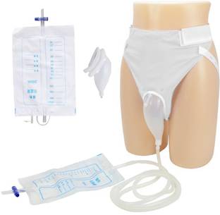 HASTHIP Wearable Urinal for Women, Protable Male Urine Collection Bag, Reusable Silicone Urine Bag