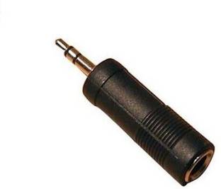 PREMSONS Audio Adapter 6.3 mm Female 3.5 mm M Stereo Convertor Connector Pin - Black USB Adapter