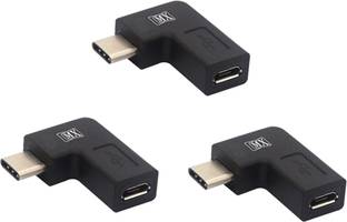 MX USB Type-C Male to Micro USB Female Adapter Right Angle (Pack Of 3) -4092 USB Adapter