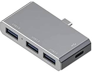 VOOCME Type-c with 1 USB 3.0 Port Type-C/OTG 4port 3.0 Hub,Function Support 2 USB 2.0 Port High Speed Type-C Port Compatible PC & Laptop USB Flash Drive