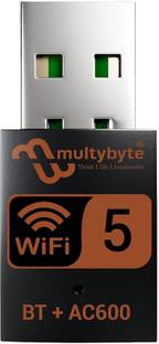 Multybyte Usb Wifi+Bluetooth Dongle (AC-600 2.4/5G+BT4.2) USB Adapter