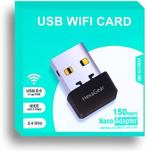 HexaGear Ultra Slim WiFi Adapter USB for Laptop Computer and Office Desktop PC USB Adapter