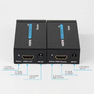 Tobo  TV-out Cable HDMI Extender Over Single UTP CAT5e/CAT6 Cable up to 60m with IR Remote TD-535H
