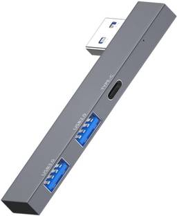 VOOCME Type C Splitter, 3-Port USB Hub 3.0 2.0 USB Laptop Computer Notebook Accessories Aluminum Extender Gadget USB Flash Drive