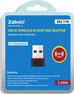 Zabolo Wifi Adapter 950 mbps (Zb-03) USB Adapter