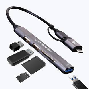 ZEBRONICS TA200UC pro, 3 Ports, USB/Type C - USB 3.0, Speeds upto 5 Gbps USB Adapter