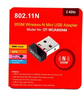 Lifetime classics Wireless-N Mini USB Wi-Fi Receiver Adapter with 300Mbps, 2.4GHz, 802.11b/g/n USB Adapter
