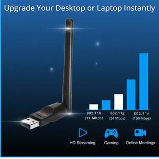 LeoXsys Wireless USB Wi-Fi Adapter LAN Card with External Antenna - Desktop USB Adapter