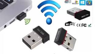GUGGU WFW568_WiFi Adapter for PC Desktop Laptop USB WiFi Small Size WiFi Receiver(Blk) USB Adapter