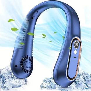 Solisca Neck Fan,Hands Free Bladeless Mini USB Personal 360° Air Outlet,Headphone Design Mini Portable 3 Speed mode Build-in Battery Rechargeable-cooling blade USB Fan