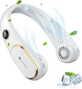 Portronics Gobreeze Portable Neck Fan, Hands Free Bladeless Fan, 360° Cooling, 4 Speed Adjustment, Low Noise & Bladeless USB Fan