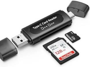 Foxne Point USB-A 3.0 & Type C High-Speed Multi-Card Reader Supports All Standard SD/SDHC/SDXC and Micro SD/Micro SDHC/Micro SDXC Cards. Card Reader