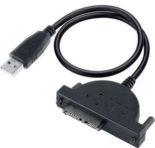 Frackson for Laptop CD/DVD ROM Optical Drive Charging Converter Adapter Cable USB 2.0 to Mini Sata II 7+6 13Pin Slimline SATA USB Cable