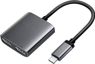 microware USB C to Dual HDMI Adapter 4K 30Hz,Dual Compatible with MacBook Pro Air 2020/2019/2018, Yoga 920, Chromebook Pixel, XPS 13/15, etc Laptop Accessory