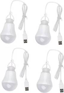 icall BBD 4 USB LED Bulb 5 Watt 6 Volts Bright Light Reading Lamp for Outdoor Camping Used with Any Laptop, PC, Power Bank & Smart Phone Led Light