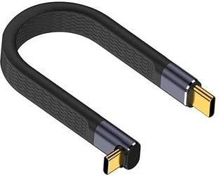 microware Short USB C to USB C Cable 240W 40Gbps 90 Degree USB C Cable USB C Cable 8K PD3.1 USB 4 Cable for Thunderbolt 4, Macbook, Phone USB Cable