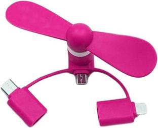 TECHGEAR USB C Mini Fan Portable Type C Mobile Phone Cooling Fan OTG FAN Mobile Phone Cooler, Portable, Durable Pink USB Fan