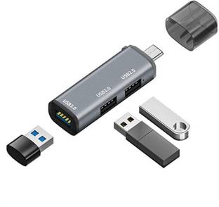 spincart Type C 3 Port USB Hub, 1 port USB 3.0 & 2 Port USB 2.0 For Laptop 3 Port Dongle USB Hub