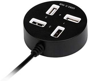 BhalTech Round 4 Port Portable Super Speed USB 2.0 USB Hub Round 4 Port Portable Super Speed USB 2.0 USB Hub Supprt Up to 1TB USB Hub