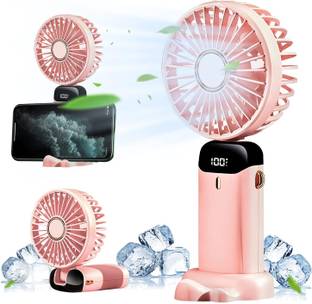 CITRODA Mini Handheld Fan, Portable Fan USB Rechargeable, Small Pocket Digital fan Mini Portable Hand Fan 3 Speed modes Build-in Battery Rechargeable Digital fan USB Fan