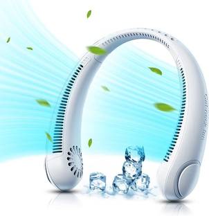 Woomzy Nack USB Personal Fan USB Cable kitchen and mackup Neckband Hanging 3 Speed fan Outdoors And Indoor Activities Rechargeablea USB Fan