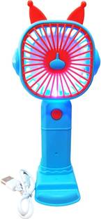 NETIGEMS Portable Handy Fan USB chargeable mini fan with 3 speed mode, Portable hand fan with mobile stand | USB Fan