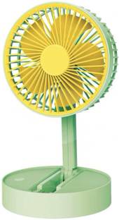 lukzer Mini Portable USB Table Fan Personal Rechargeable Foldable Rotatable Cooler Handy Pocket Base Suitable for kids Adult (33x13.5x4.5cm) USB Fan