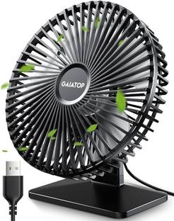 Gaiatop 3 Speeds Portable Mini Powerful Desktop Table Fan Small Table Fan, 6.5 Inch Ultra-quiet, 90° Adjustment for Better Cooling USB Fan