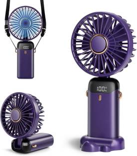 Hokiit Personal Small Desk Fan Rechargeable USB Fan USB Fan Mini Hand Fan, Powerful Handheld Fan,5 Speed Strong Wind USB Fan