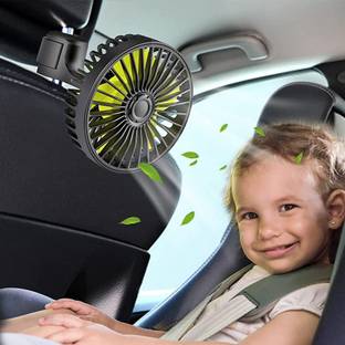 Verilux USB Fan for Car Back Seat, Headrest Mounted 5V USB Mini Fan with 3 Speed,USB Fan Rotatable USB Fan with USB Cable, Switch Controller, USB fan for Baby USB Fan, USB Charger, USB Cable, Rechargeable Fan