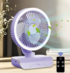 Sasimo Rechargeable 4000mAh Colorful desktop small fan portable Table fan Rainbow-light Cooling Mini Table Fan Portable_2025 USB Fan
