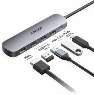 Anker USB-C Hub (5-in-1), 4K@30Hz HDMI with 100W Max Power Delivery A83570A0 USB Hub