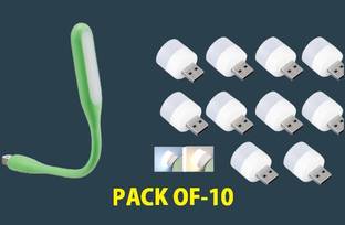 BZILO USB Plug and Play Light USB LED Light PC Pack of-10-(111) USB Plug and Play Light USB LED Light Pack of-10-(11) Led Light