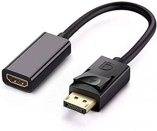 RuhZa Display Port to HDMI Converter DP to HDMI Cord, DP to HDMI Converter M to F For Laptop, Monitor, Desktop, Gaming Consoles HDMI Connector