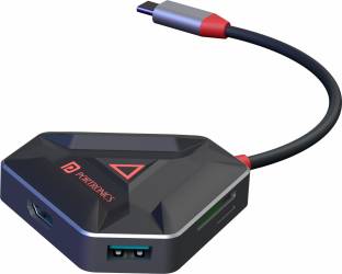 Portronics Mport 6C USB C Hub (6-in-1) Multiport Adapter with HDMI, 3-Port USB 3.0, microSD & SD Card Reader for Laptop, PC, Mac USB Hub
