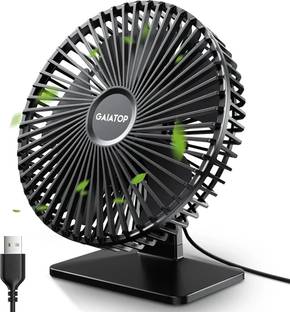 Gaiatop 3 Speeds Portable Mini Powerful Desktop Table Fan Small Table Fan, 6.5 Inch Ultra-quiet, 90° Adjustment for Better Cooling USB Fan