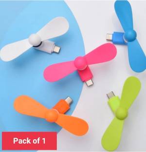 menaso all mobiles USB Fan (Multicolor) USB Fan Type-C Personal USB Mini Fan 150 for Android Cell Phones USB mini Fan USB Fan
