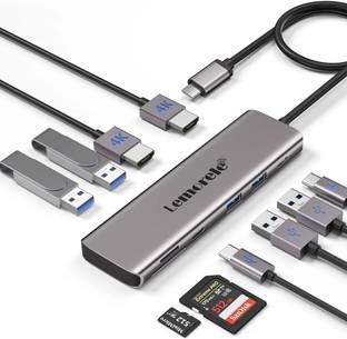Lemorele 10 in 1 USB C Housing Adapter with Dual HDMI 4K for PC Laptop MacBook HP Dell TC91 USB Hub