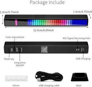 BSVR Led RGB Bar Light 32 Bit RGB Music Sound Control For Cars Led Light 180 Smart Sensor Light
